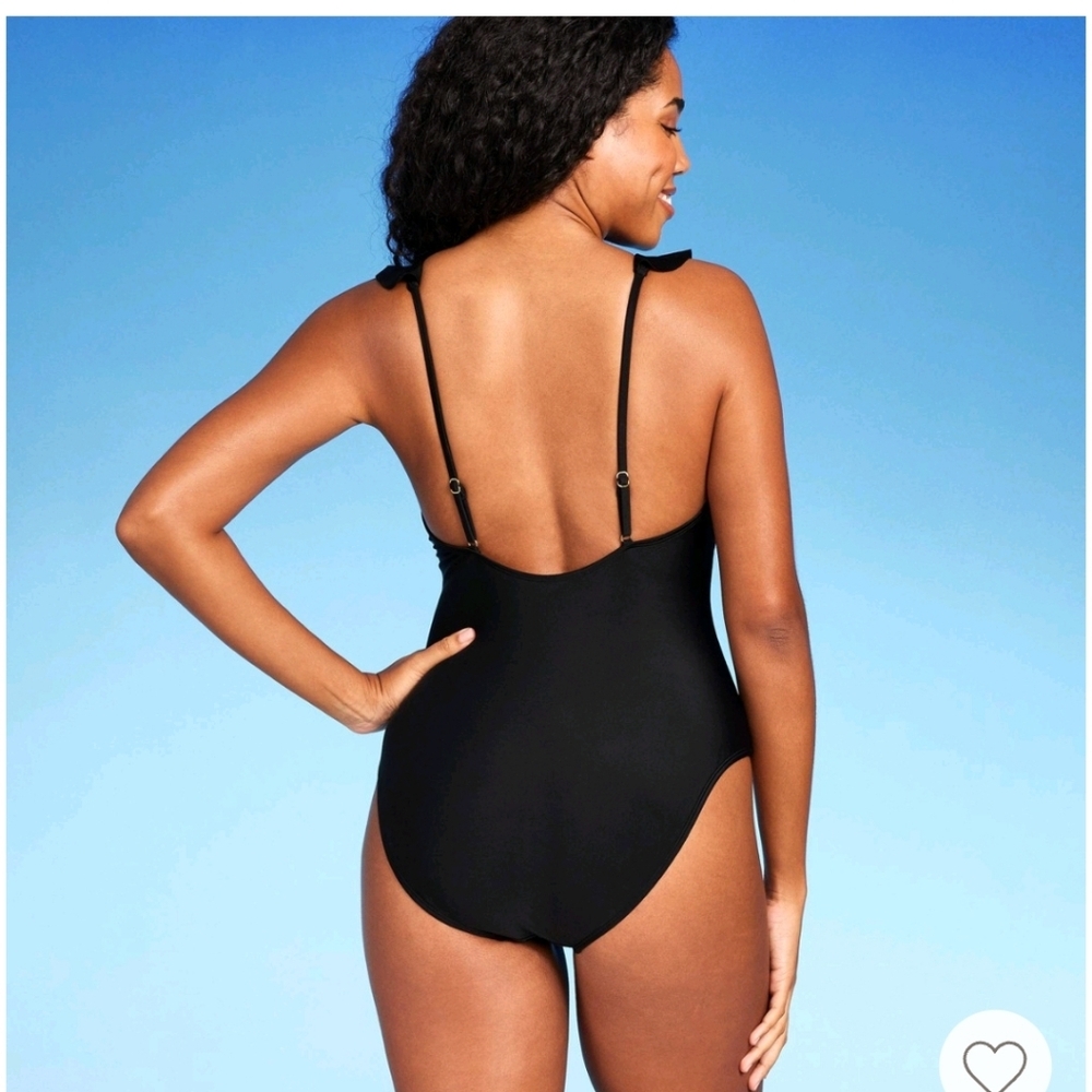 Women's Ruffle Plunge One Piece Swimsuit - Shade & Shore - Picture 2 of 16